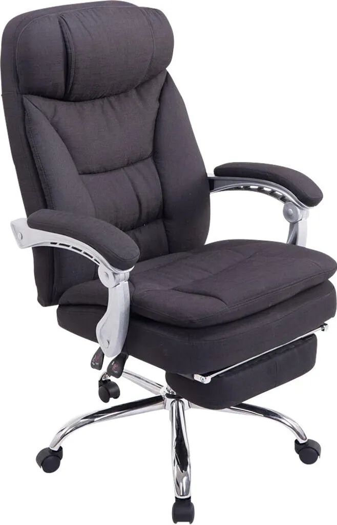Fauteuil de bureau XL Troy en tissu pour télétravailleur et usage intensif