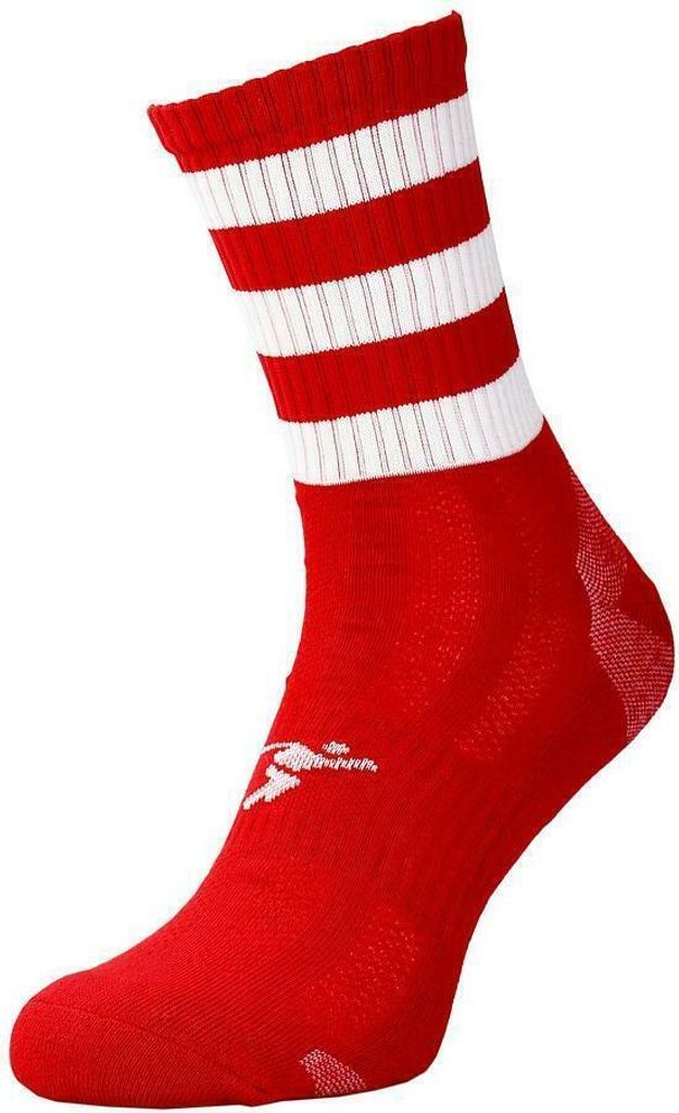 Precision - "Pro" Fußballsocken für Kinder RD180 (31 EU - 34 EU) (Rot/Weiß)