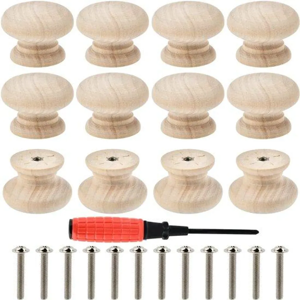 Boutons de meubles en bois 12 pièces : remplacez vos poignées usées