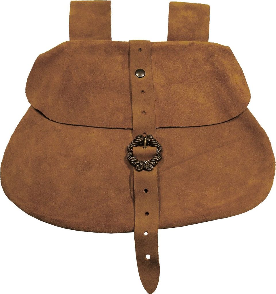 Leder Gürteltasche - Mittelalter LARP Reenactment Farbe: hellbraun