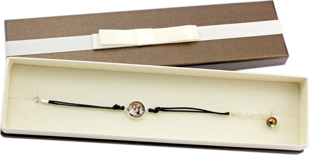 Gioiello American Bulldog Art-Dog | Bracciale con Foto e Scatola Regalo
