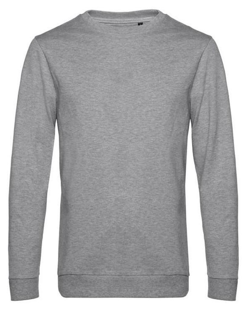 B&C - Sweatshirt für Herren angesetzte Ärmel FK146 (S) (Grau meliert)