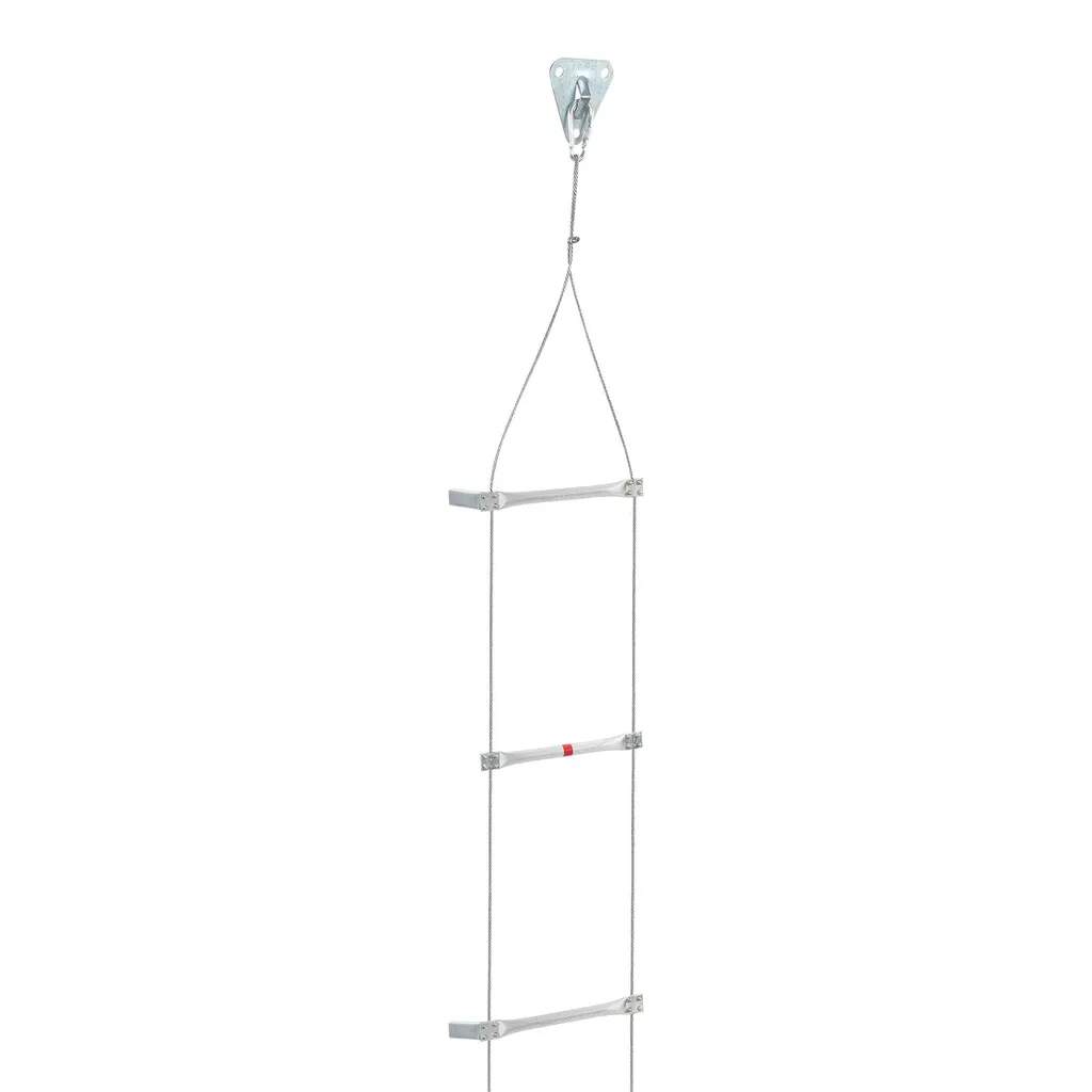 Échelle de secours 5 m de sauvetage incendie argent charge max 200 kg
