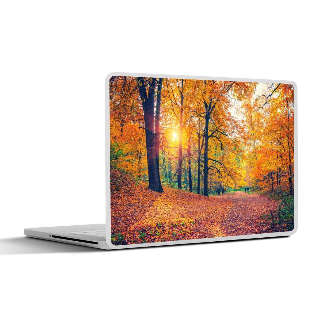 MuchoWow Laptop Aufkleber Sticker Cover Bäume - Herbst - Wald - Herbstliche Blätter 31x22.5 cm - Laptop-Deko