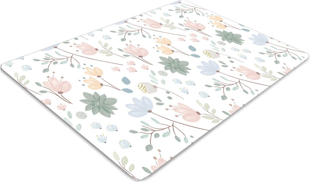 Stuhlunterlage Bürostuhlunterlage 120 cm x 90 cm Bodenmatte Bürostuhlunterlage - Frühlingsblumen
