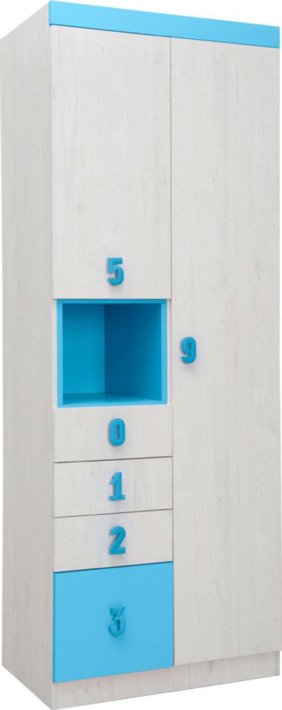 Kinderkleiderschrank, 80cm x 52cm x 218cm (LxBxH)