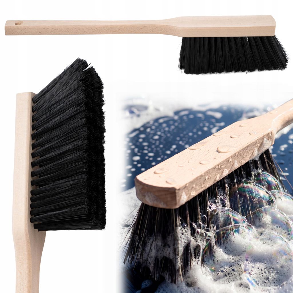 Bürste, Holzbürste, lang, 42 cm, Griff, Borsten 6 cm