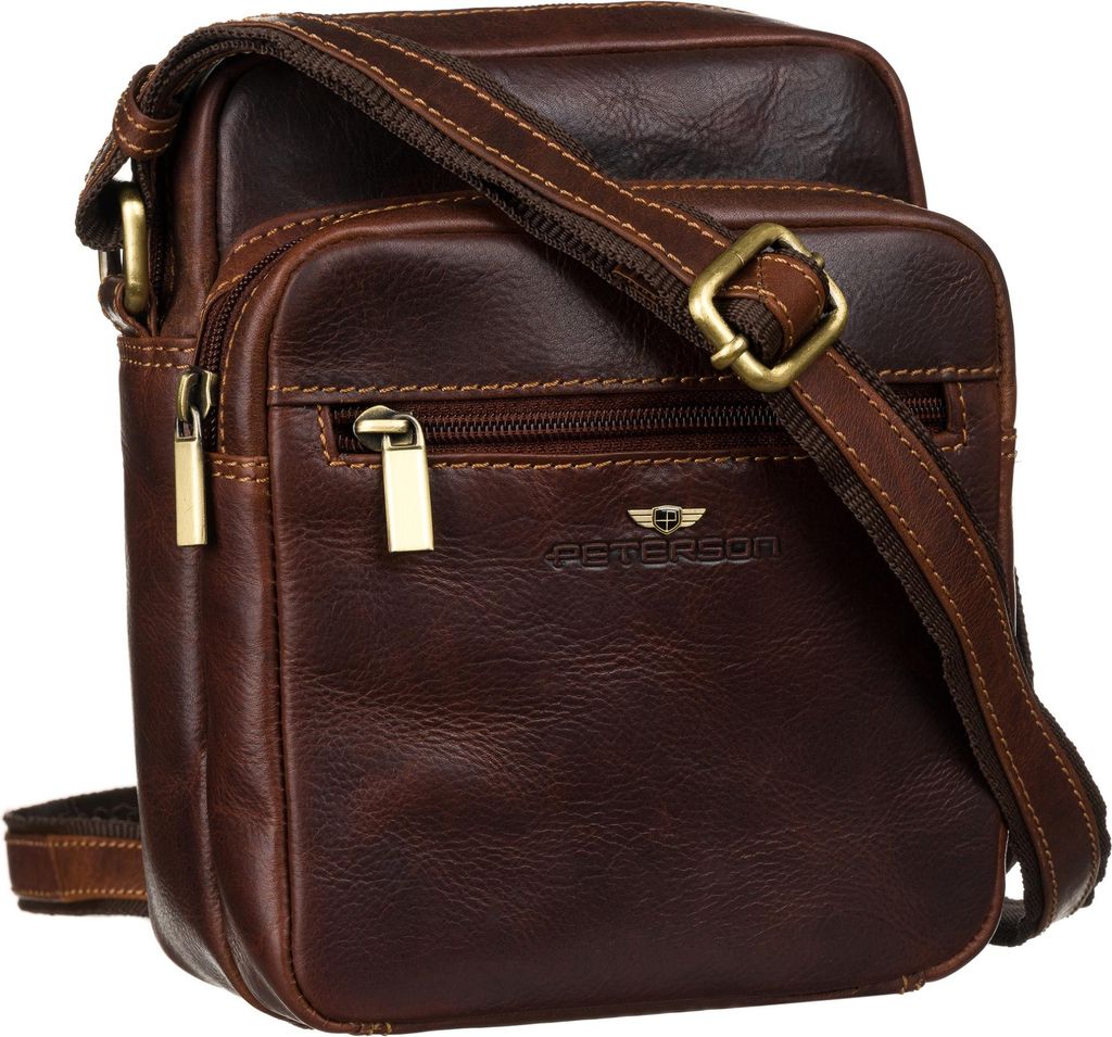 Peterson - Geräumige Herren-Ledertasche mit Fächern Produktbild 