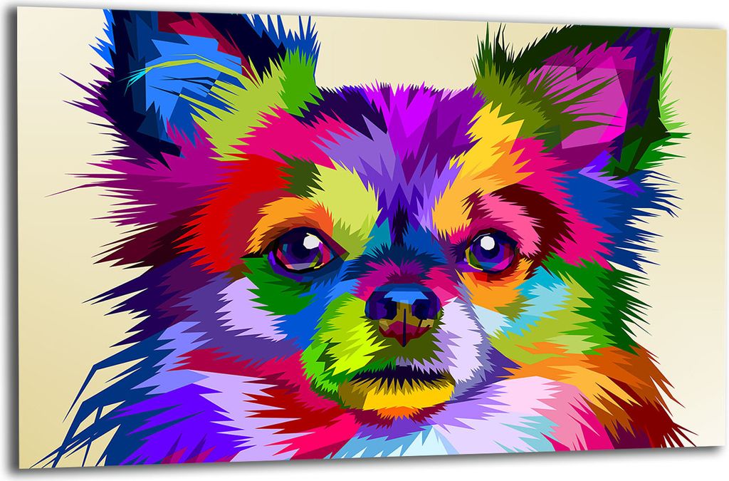 Herdabdeckplatte Glaskeramikkochfeld-Abdeckung Spritzschutz Glas 80x52 Hund