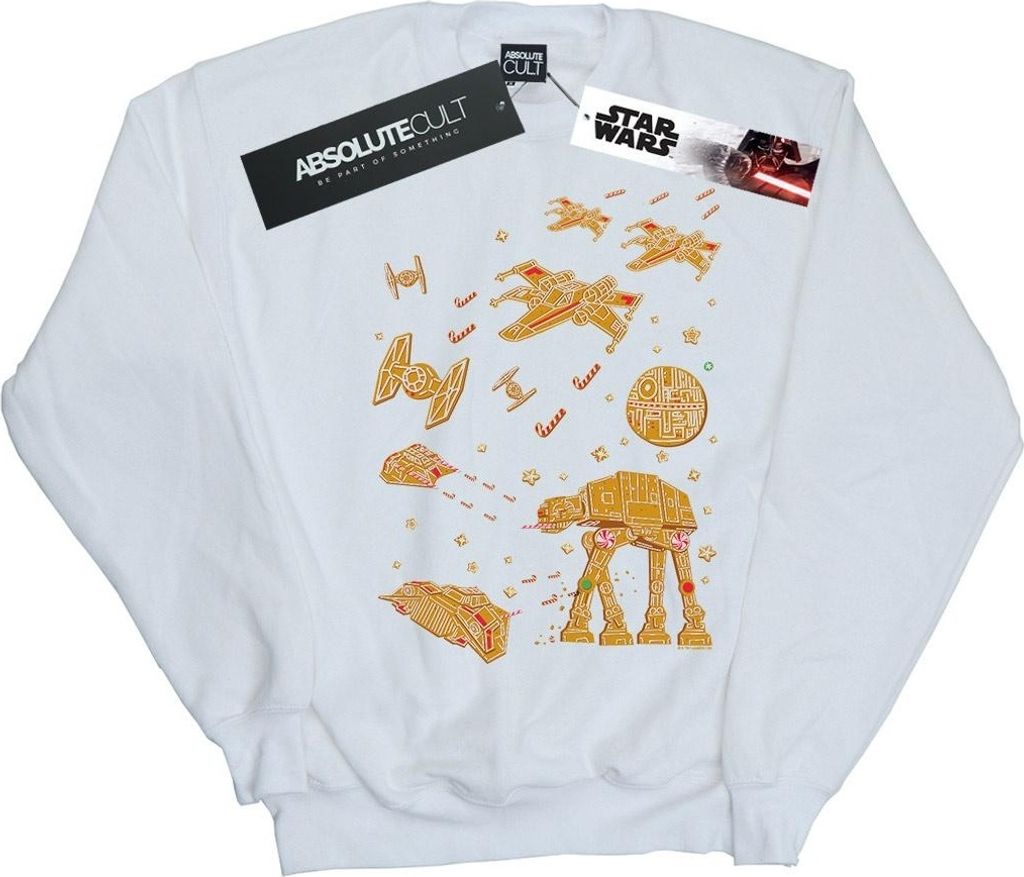 Star Wars - "Gingerbread Battle" Sweatshirt für Herren BI45879 (5XL) (Weiß)