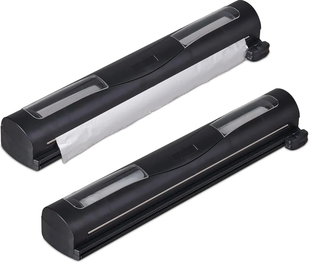 Dévidoir de Film Plastique et Aluminium Noir avec Découpe Précise