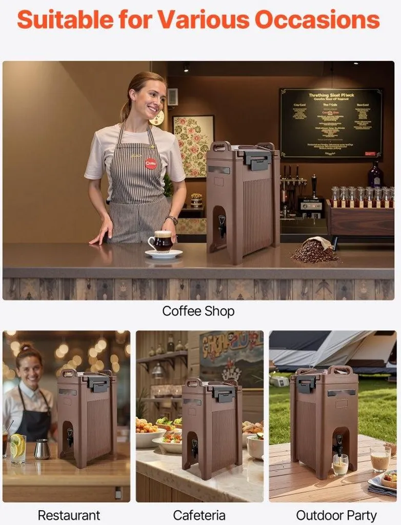 Distributeur de thé 19L pour réception - Thermos café grande capacité - 6