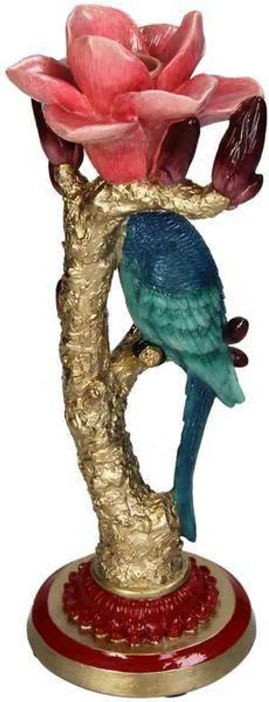 Bougeoir stable en pierre oiseau bleu : déco durable sans bascule - 4
