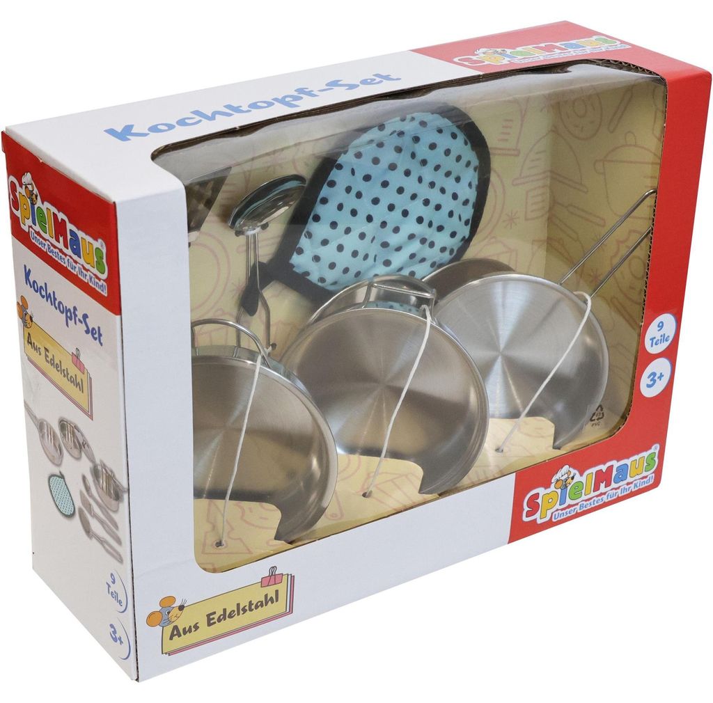 SpielMaus Küche Edelstahl Topfset, 9-teilig 47043051