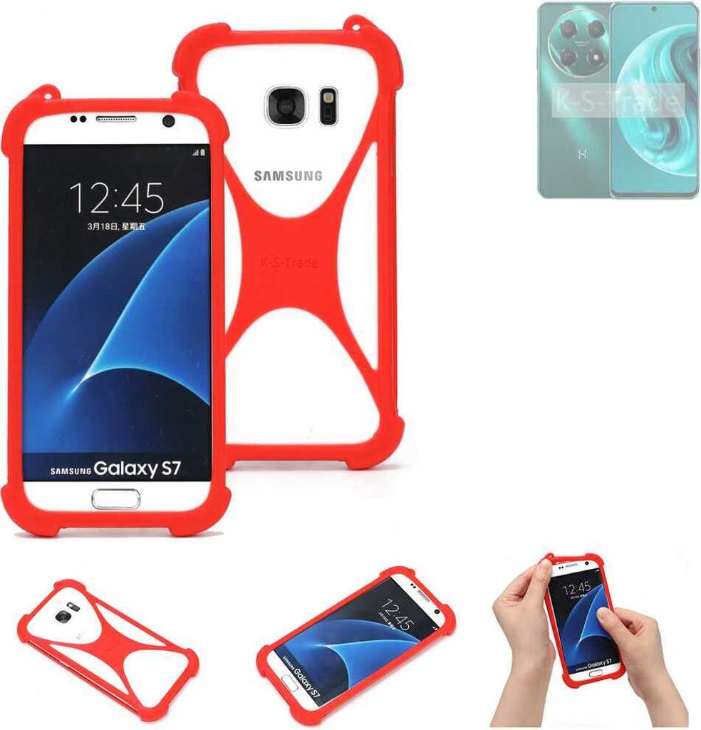 K-S-Trade Handy-Hülle kompatibel mit Wiko Hi Enjoy 70 Pro 5G Schutz-Hülle Bumper Silikon Schutz Hülle Cover Case Silikoncase Silikonbumper TPU
