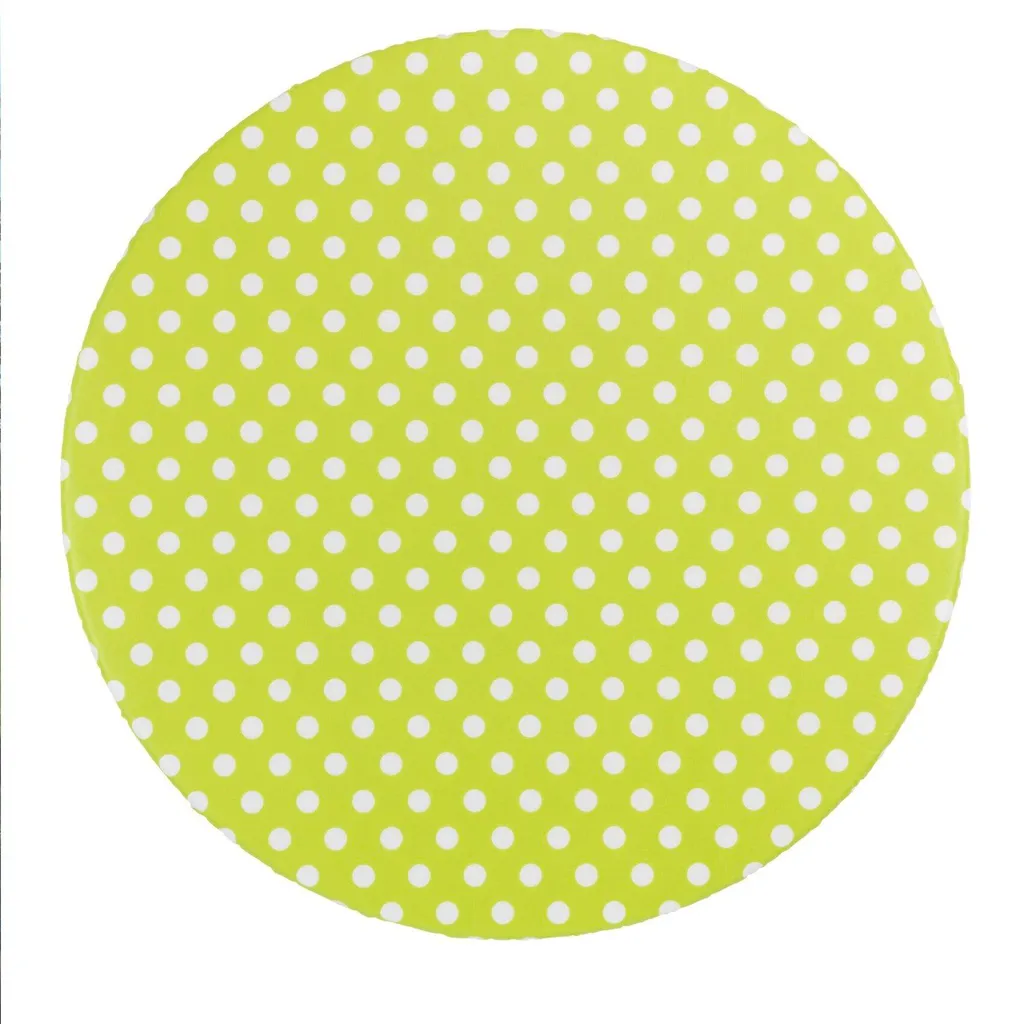 Housse de table ronde élastiquée pour extérieur vert citron Ø 80 cm