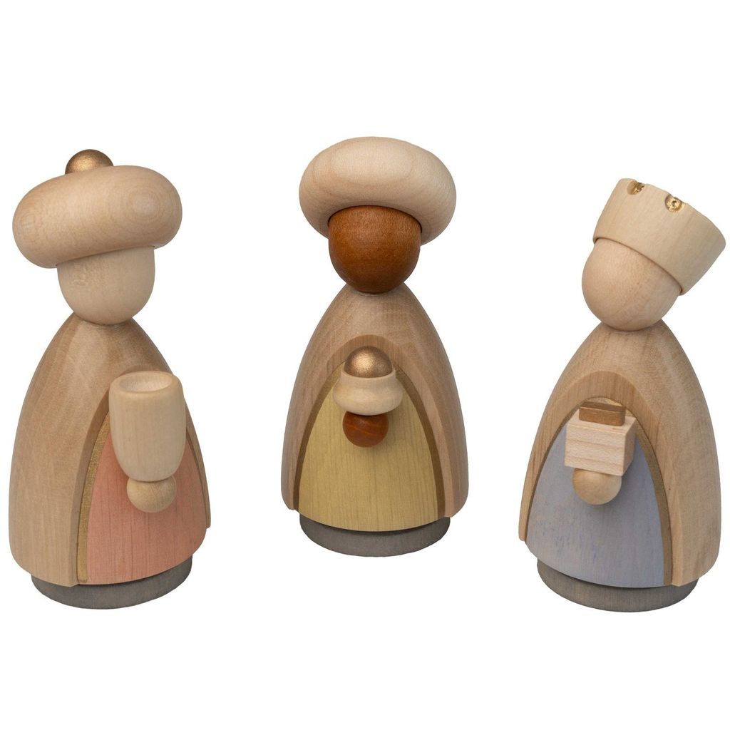 Hennig Krippenfiguren 10 cm, Motiv:Heilige 3 Könige lasiert