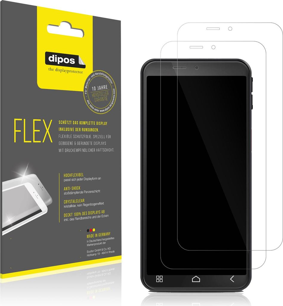 2x Schutzfolie für EmporiaSmart ME7 Folie, 100% Displayabdeckung, dipos Flex