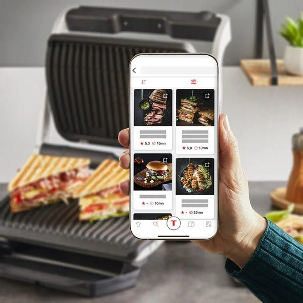 Tefal OptiGrill+ GC717D Gril Intelligent 6 programmes Acier Inoxydable - 14