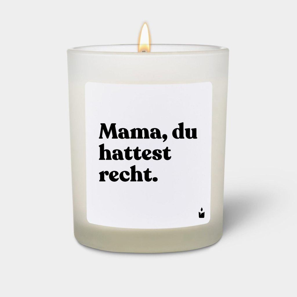 ChattyCandles Duftkerze Weiss Woody Mama, du hattest recht.