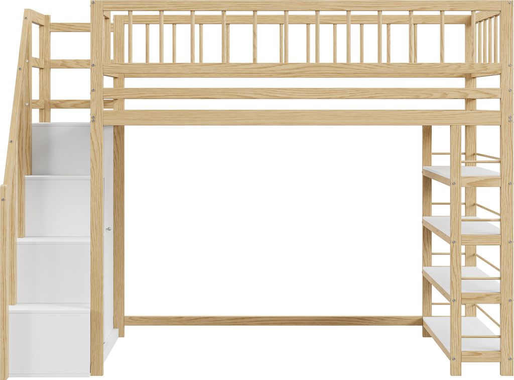 Patrová postel Flieks 90x200 cm se skříní, dětská postel s Obrázek produktu 5