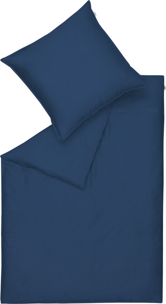 Schöner Wohnen Satin-Kissenbezug einzeln Pure Farbe navy Produktbild 