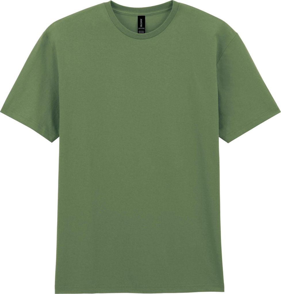 Gildan - T-Shirt für Herren/Damen Uni, Leicht, Baumwolle BC7242 (S) (Militärgrün)