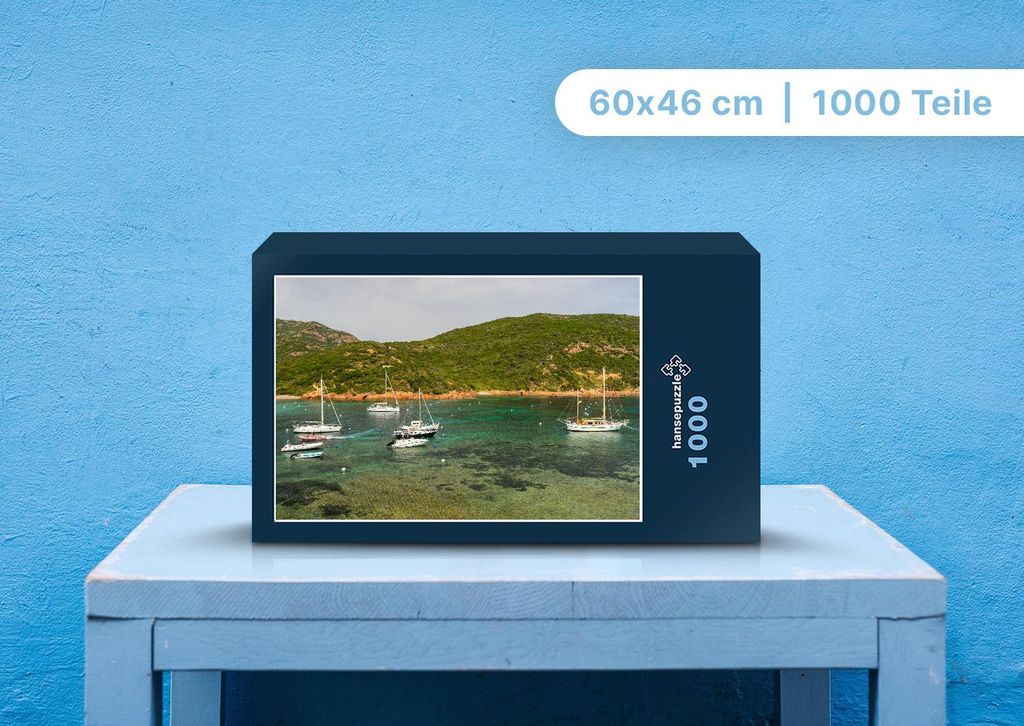 hansepuzzle 97929 - Boote im Meer Puzzle, 1000 Teile, Fortbewegung, 60,0 x 46,0cm mit hochwertiger Aufbewahrung, Kartonbox & Beutel