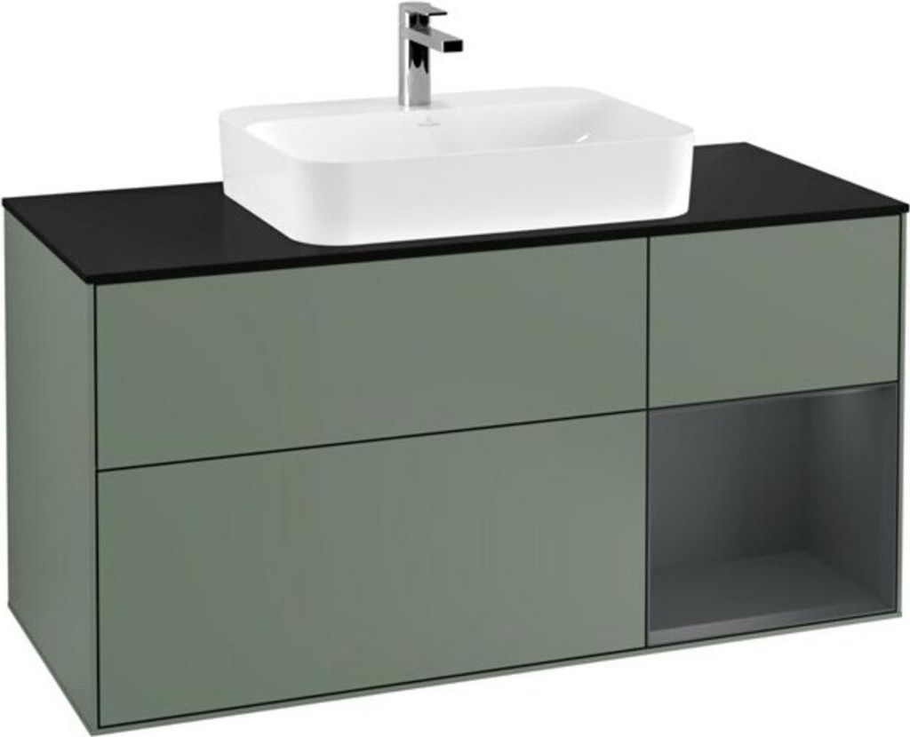 V&B Waschtischunterschrank Finion 120cm, Pl b m, Rg r md b m La, Ol m Lac