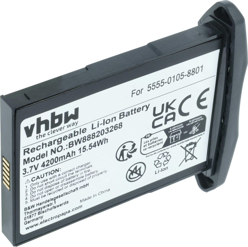 vhbw Akku Ersatz für NCR Orderman 5555-0105-8801 für Handheld Computer Scanner (4200 mAh, 3,7 V, Li-Ion)