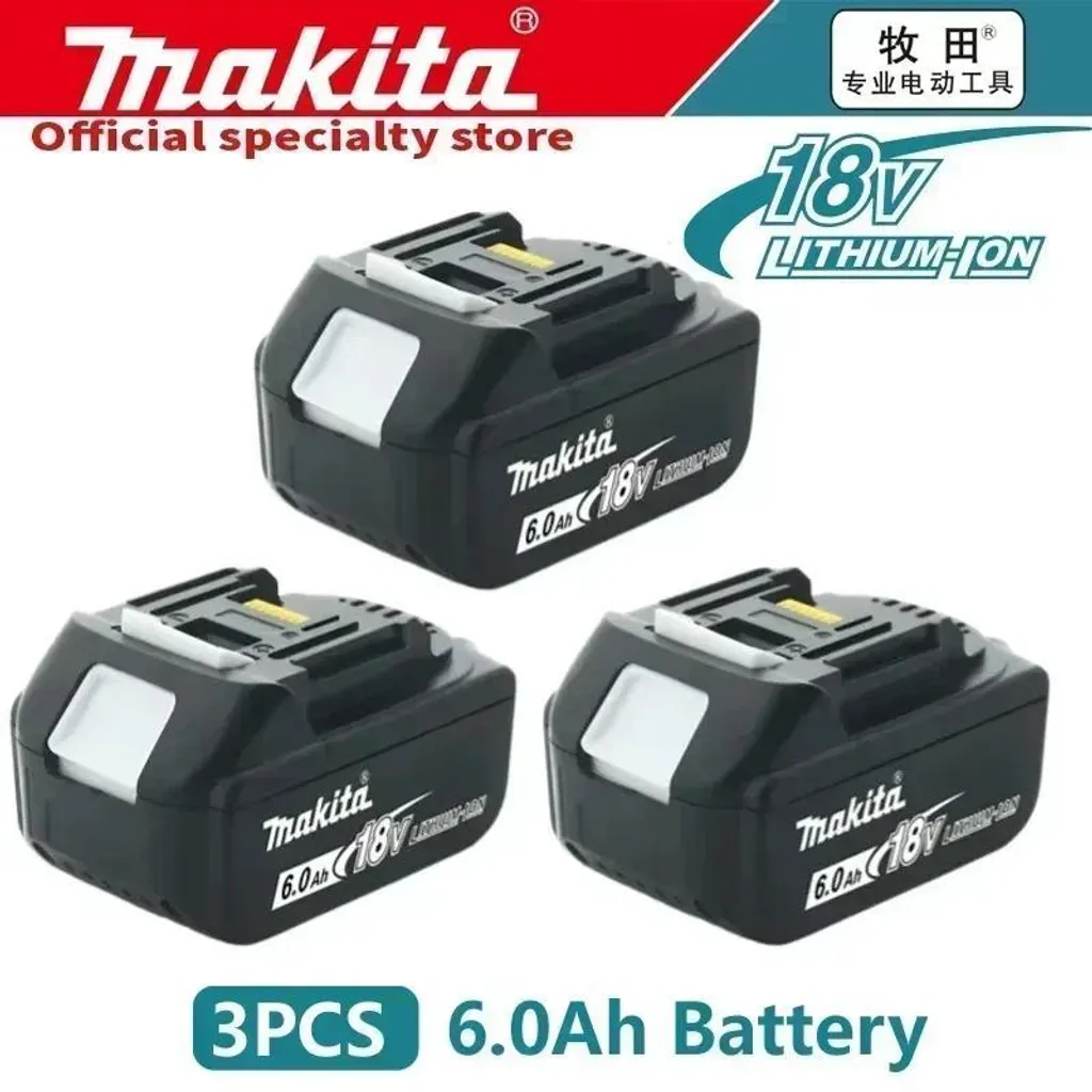 Batterie 18V 6.0Ah pour Éviter les Pannes d'Outils - Pack de 3 BL1860 Violet