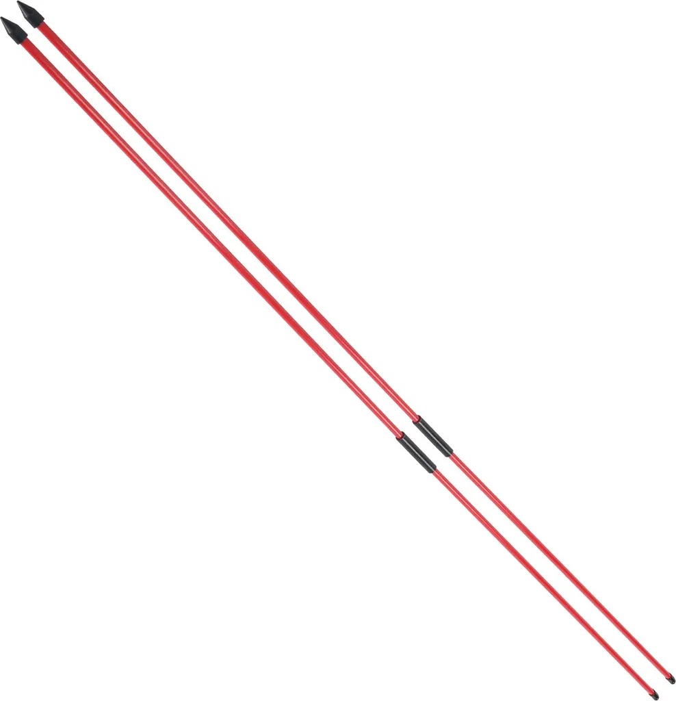 Bâtons d'alignement de golf pour corriger sa posture - Modèle pliable rouge - 3
