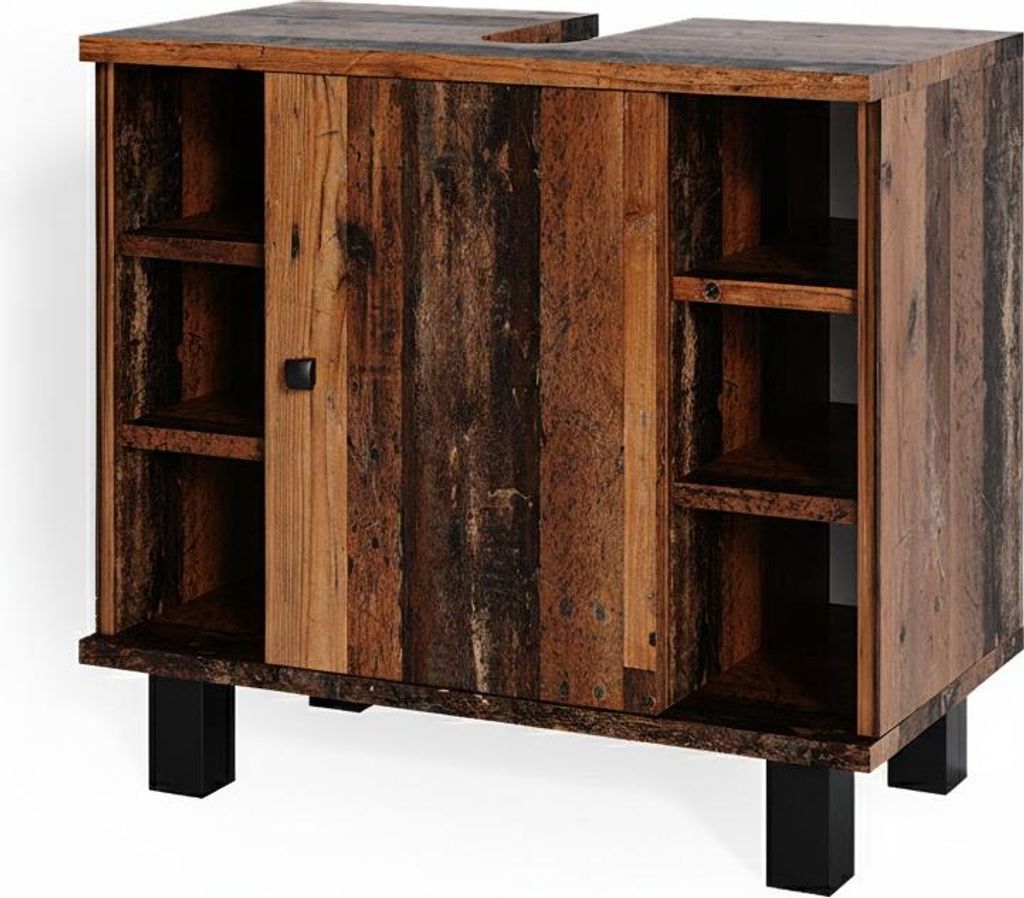 Waschbeckenunterschrank Vicco Fynn Antikholz 60 x 54 cm, Produktbild 