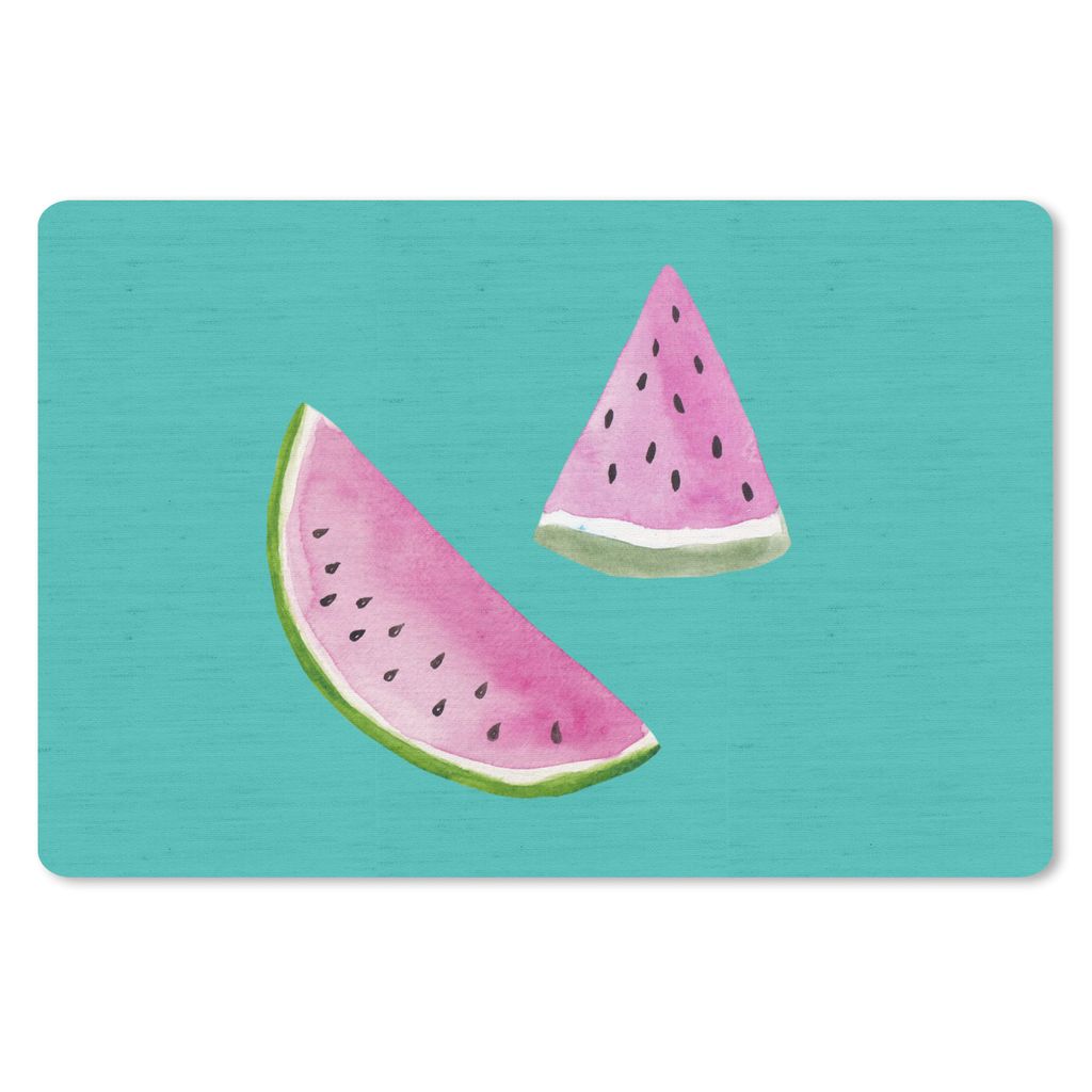 MuchoWow Mauspad Mousepad Wassermelone - Obst - Blau 27x18 cm - Mousepads - Maus Mat - Pad - Mausunterlage - Büroartikel - Desk Matten