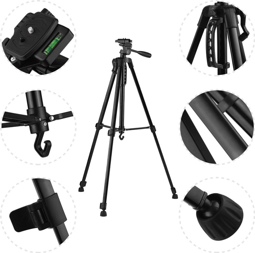 Andoer 135cm Stativ Kamera Stativ Kamera Dreibein Tripod Produktbild 6