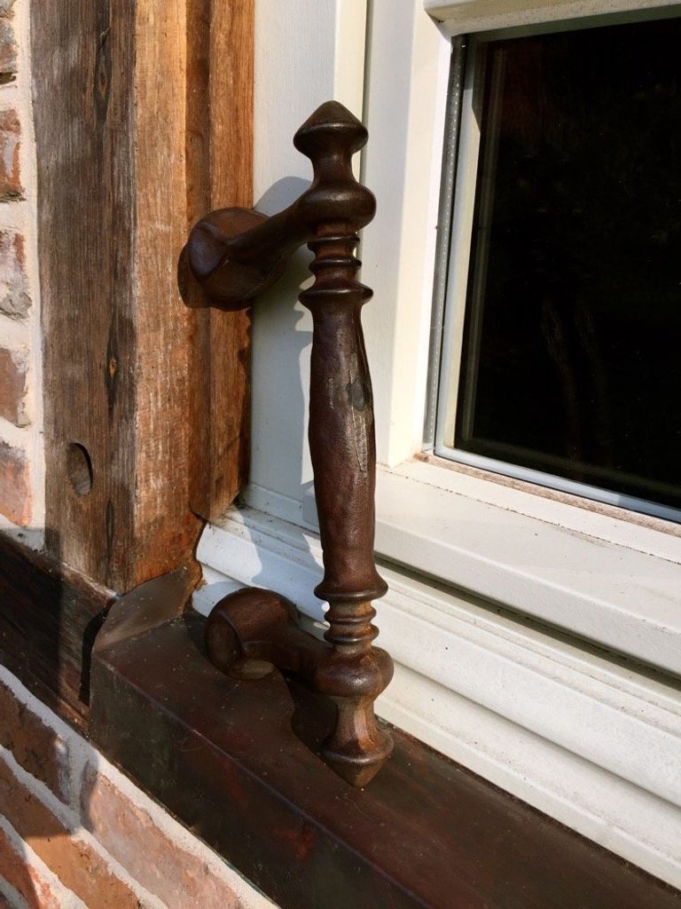 Stossgriff wie antik- für die Haustür, Türgriff aus Eisen, Griff für altes Tor