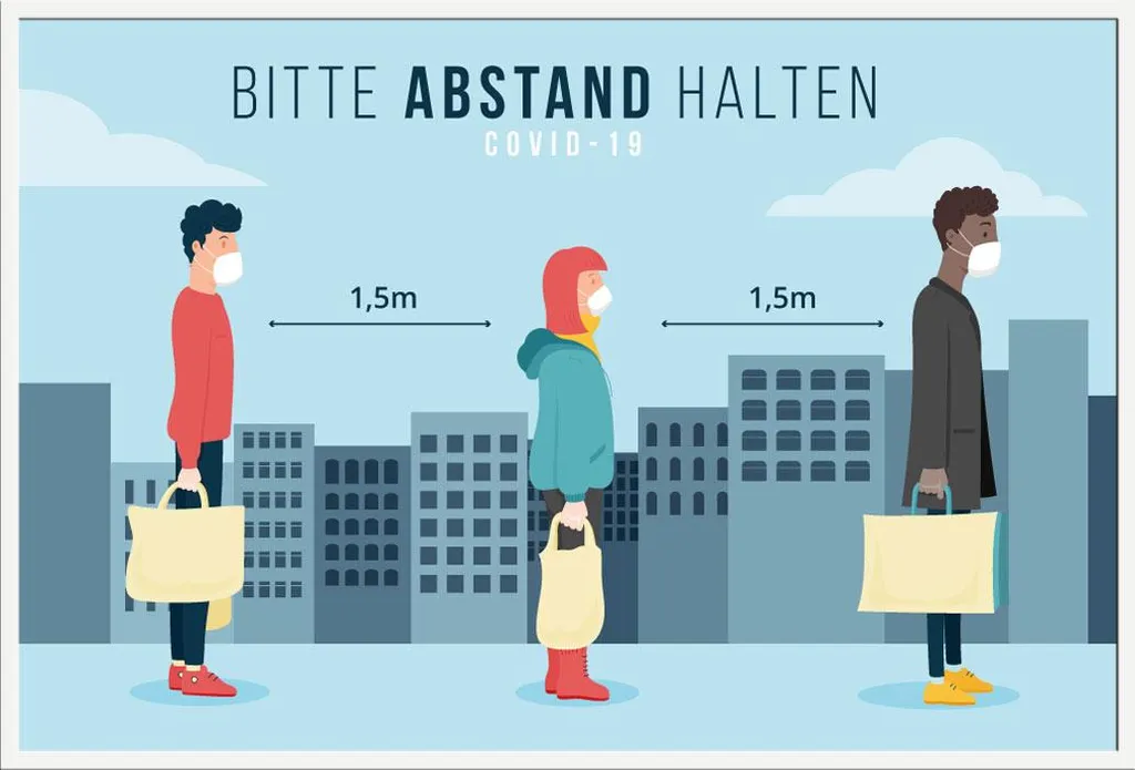 Respectez les distances : affiche Shinsuke Maxi cadre blanc et vitre