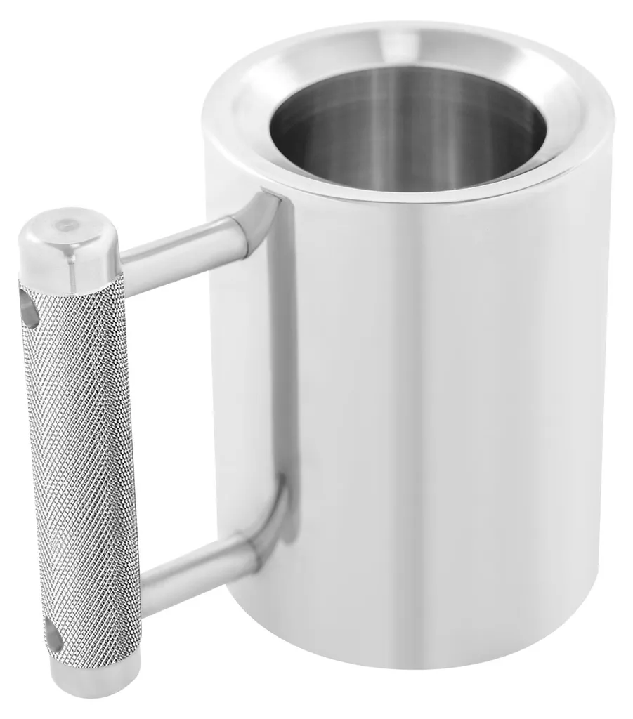 Mug Fitness Acier Inoxydable Argenté - Design Inox de 500ml Durable
