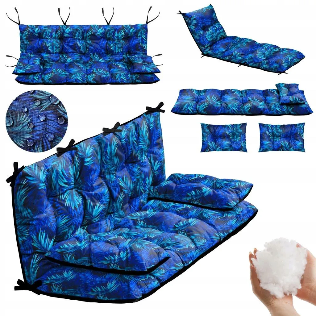 Cuscini da giardino Cuscini per altalena hollywoodiana Cuscini per panchine Cuscini per altalene Impermeabili Blu