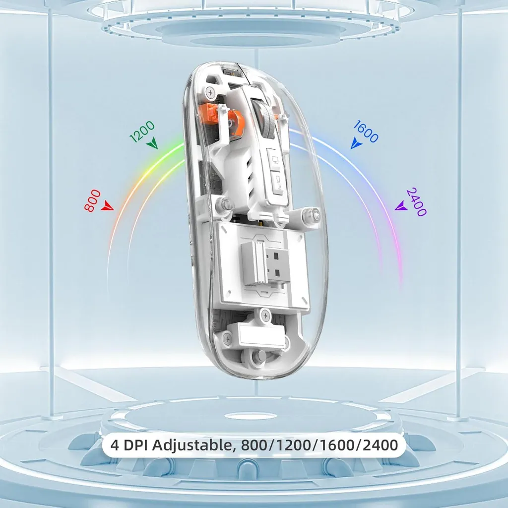 Mouse Trasparente LED Wireless - Il Regalo Tech Perfetto per il 2024 - 8