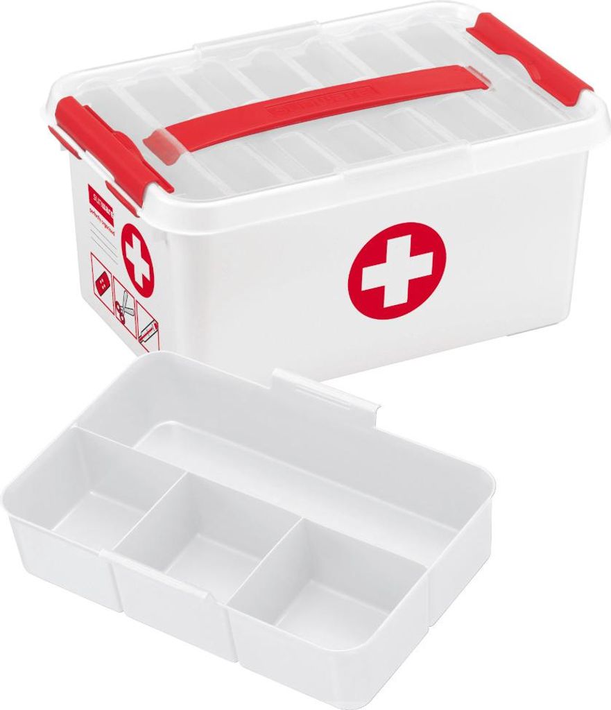 Sunware Q-line First Aid Box transparent 6 litres paquet 1 Image du produit 