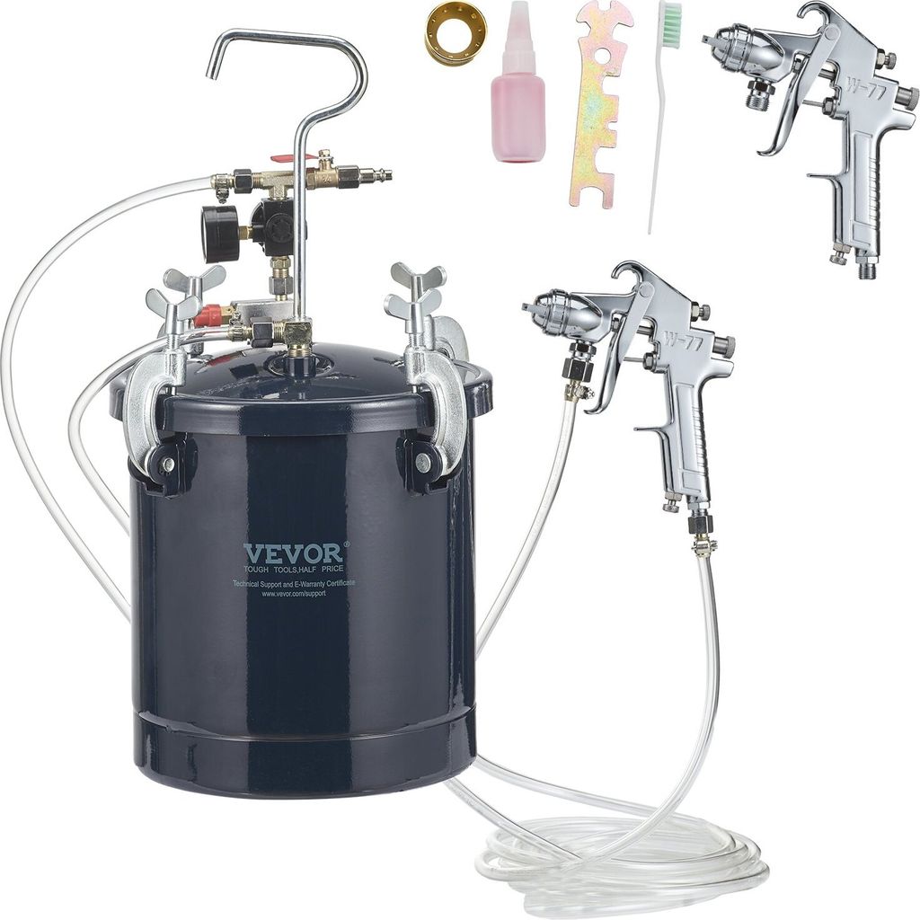Druckbehälter Farbbehälter Sprühfarbe Drucktopf 10 L Drucktank, 60 psi Lackierpistole Farbbehälter Φ 52 x 32 cm Spray Paint Pressure Pot Tank ...