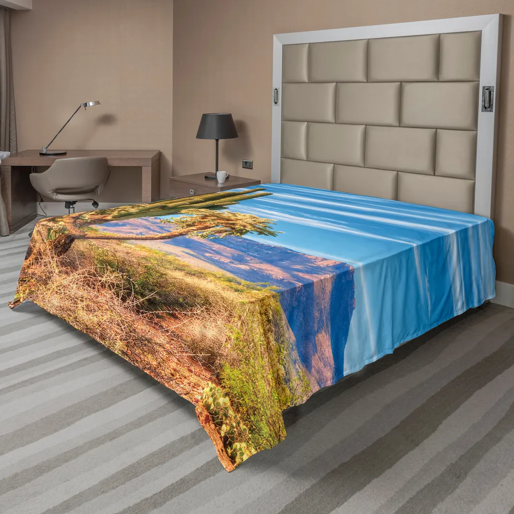 Drap de lit Cactus ABAKUHAUS 275x260 cm en microfibre douce multicolore