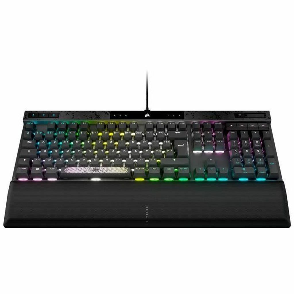 Corsair K70 MAX RGB Schwarz Schwarz Französisch Grau AZERTY Bluetooth Tastatur