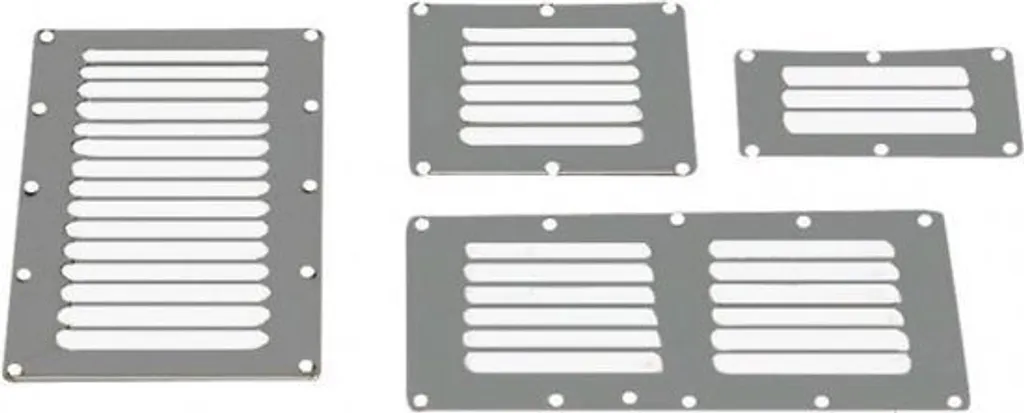 Grille d'aération anti-insectes 116x340 mm Inox poli stop moustiques