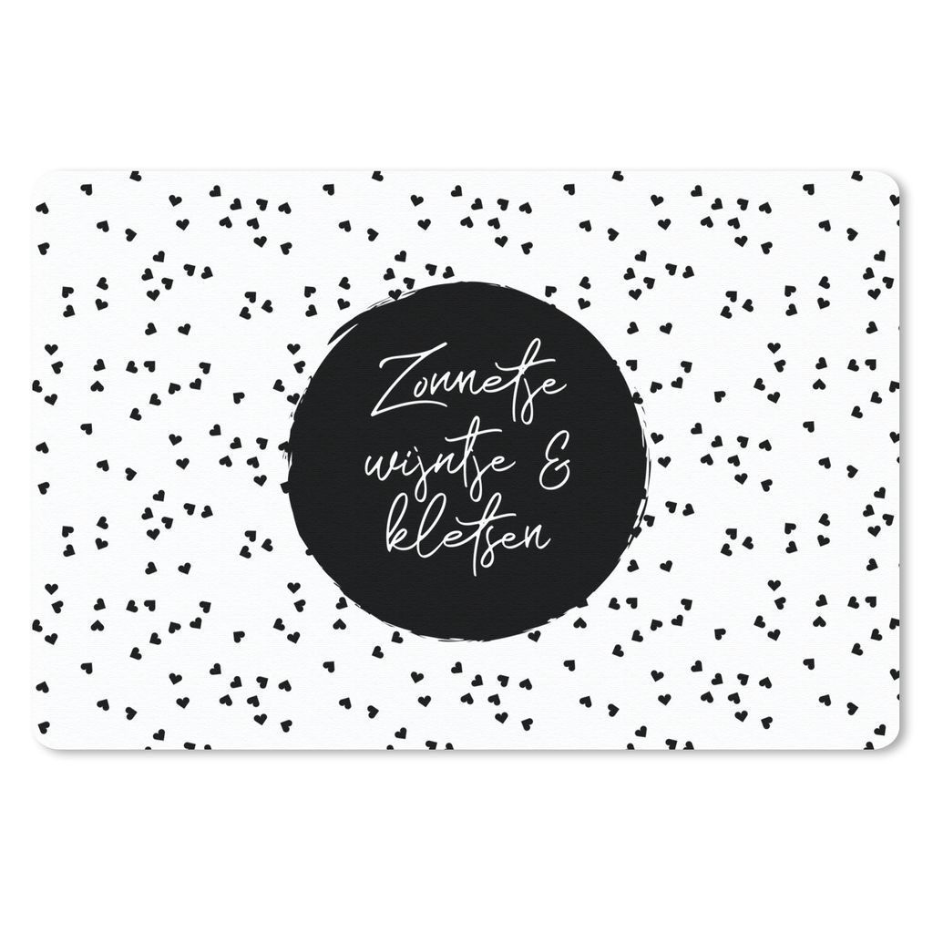 MuchoWow Mauspad Mousepad Sonne, Wein & Gespräch - Zitate - Text - Wein - Sommer 27x18 cm - Mousepads - Maus Mat - Pad - Mausunterlage - Büroar...