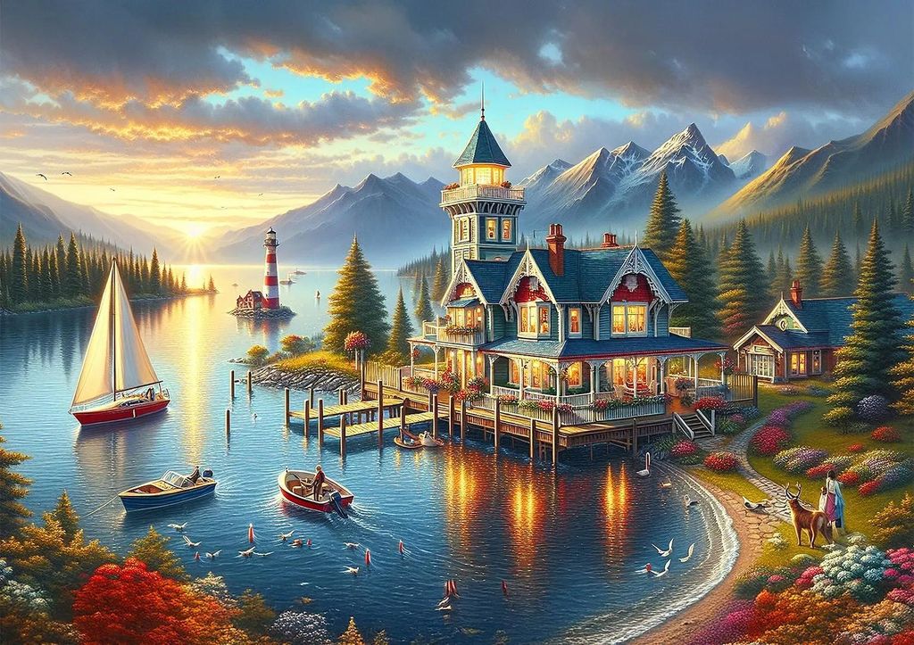 Art puzzle - Puzzle A Dreamlike Evening - 1000 dielov