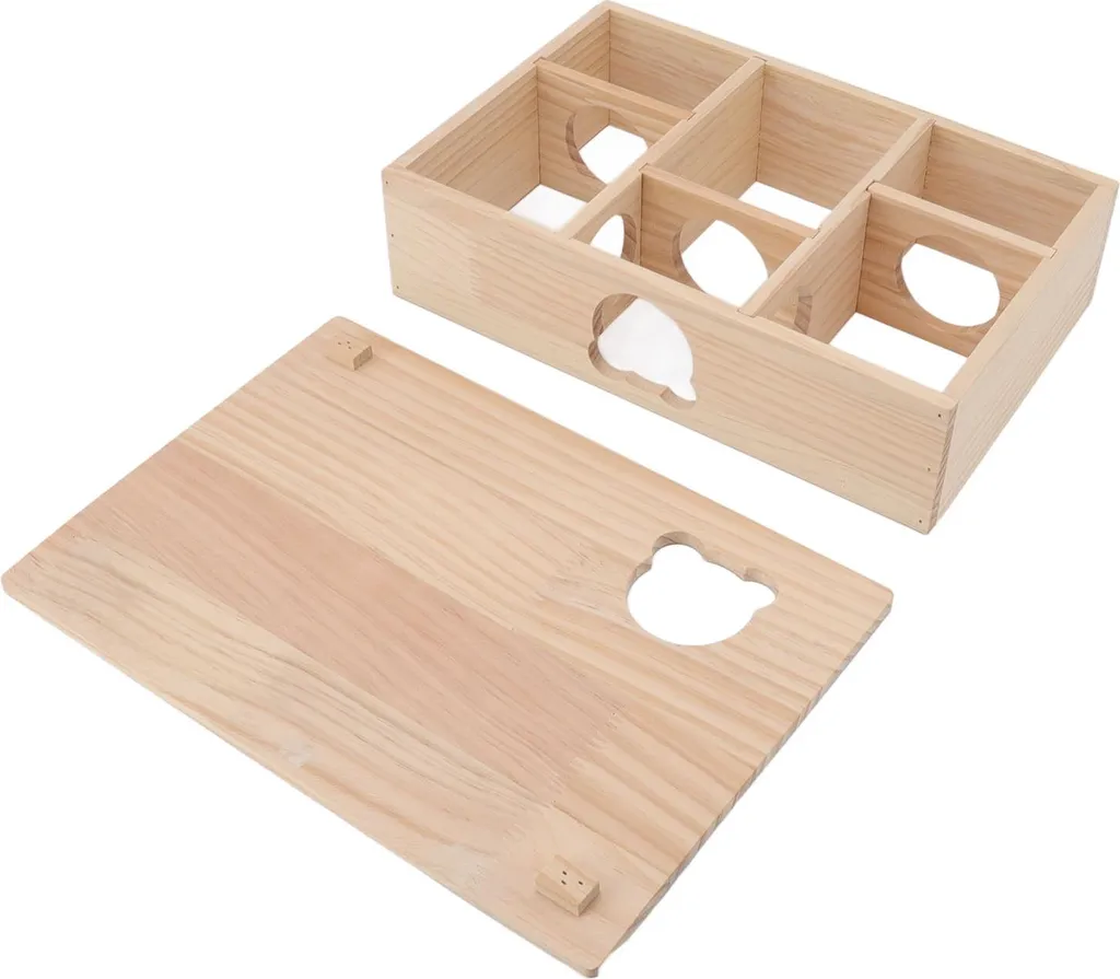 Maison pour hamster anti-stress 6 chambres en bois pour un repos calme