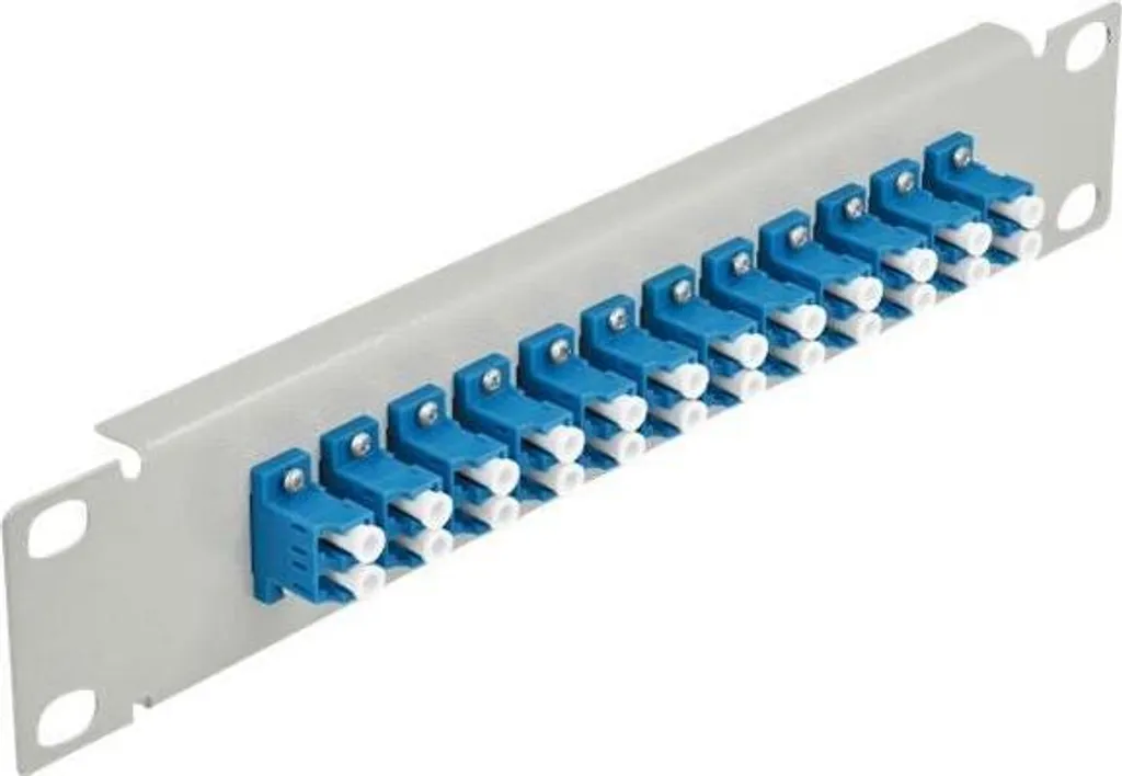 Patchpanel 10 pouces Delock 12 Ports LC Duplex 1U Bleu Gris 43272 - 3