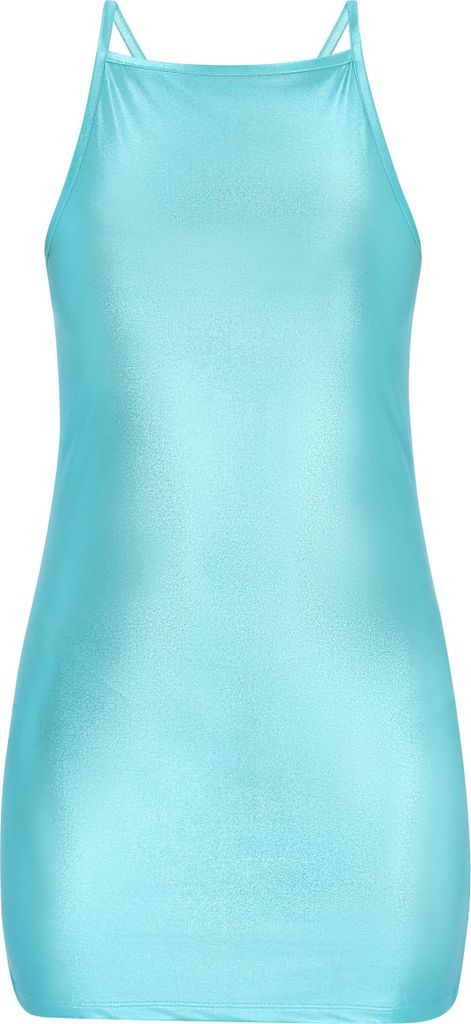 Aqua XL Neckholder-Kleid mit ärmellosem Design und figurbetonter Passform